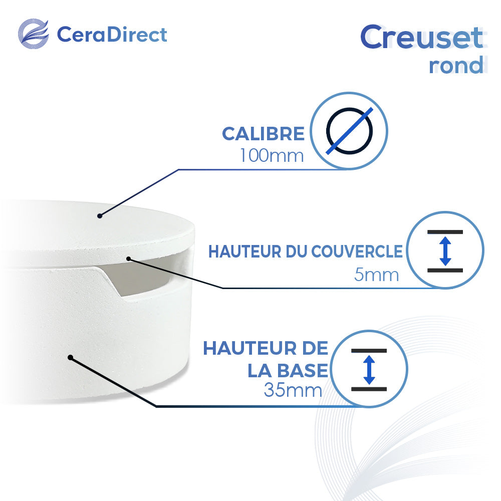 Crucible Rond et Perles de Sintering en Zircone (1 kg)