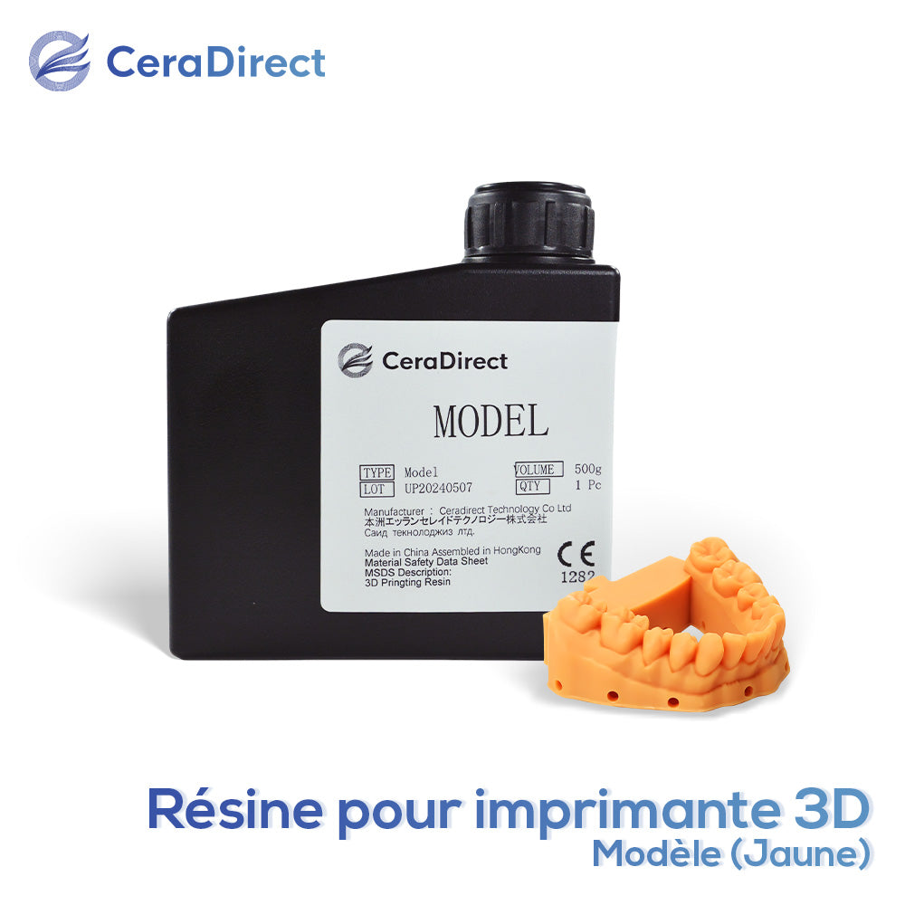 Résine jaune pour modèle d'imprimante 3D / plâtre (500g)