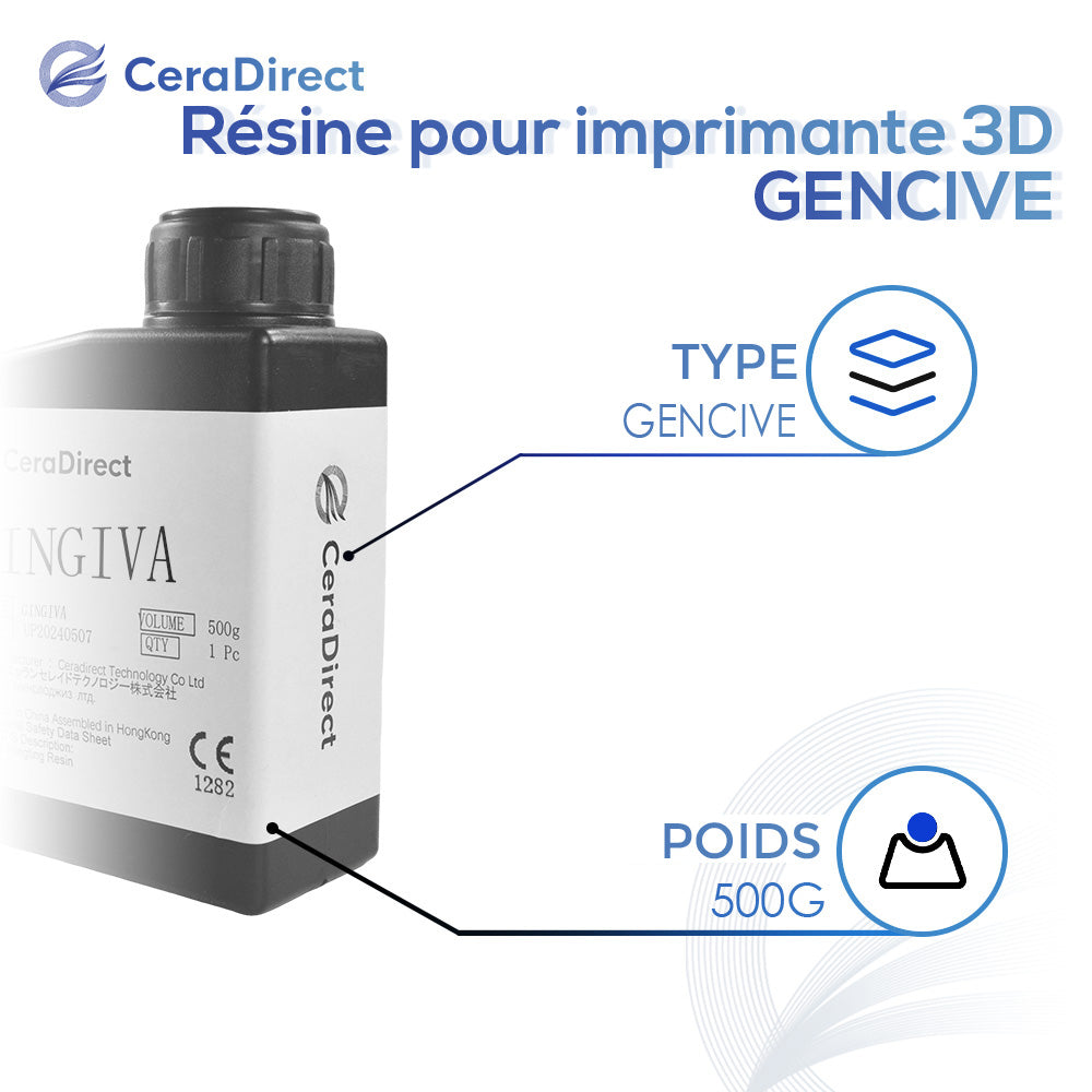 Résine de Masque Gingival pour Imprimante 3D (500 g)