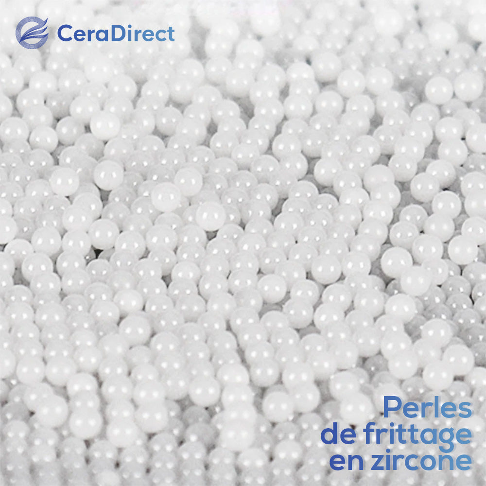Crucible Rond et Perles de Sintering en Zircone (1 kg)