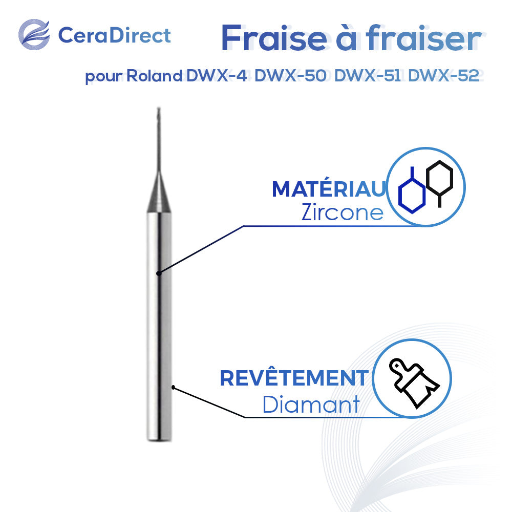 Fraise à fraiser — Roland (DWX-4 DWX-50 DWX-51 DWX-52) Machine de fraisage