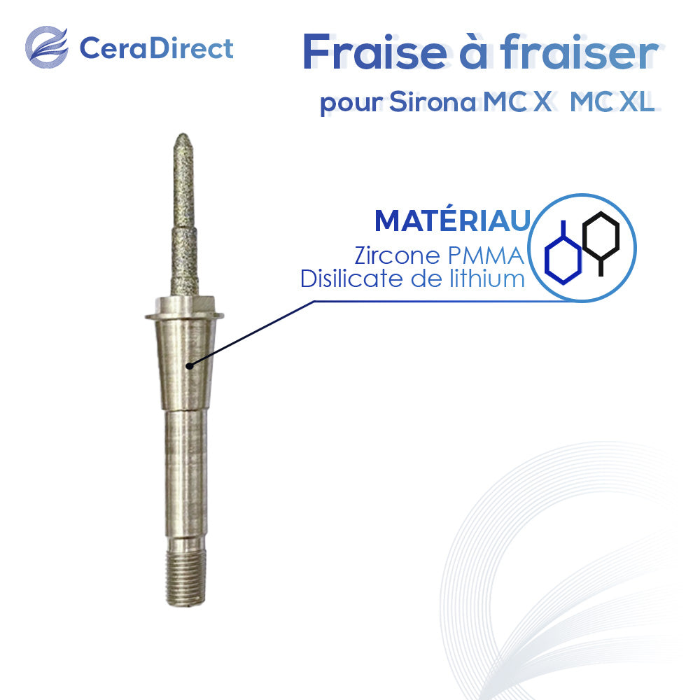 Fraise à fraiser — Sirona (MC X   MC XL) Machine de fraisage