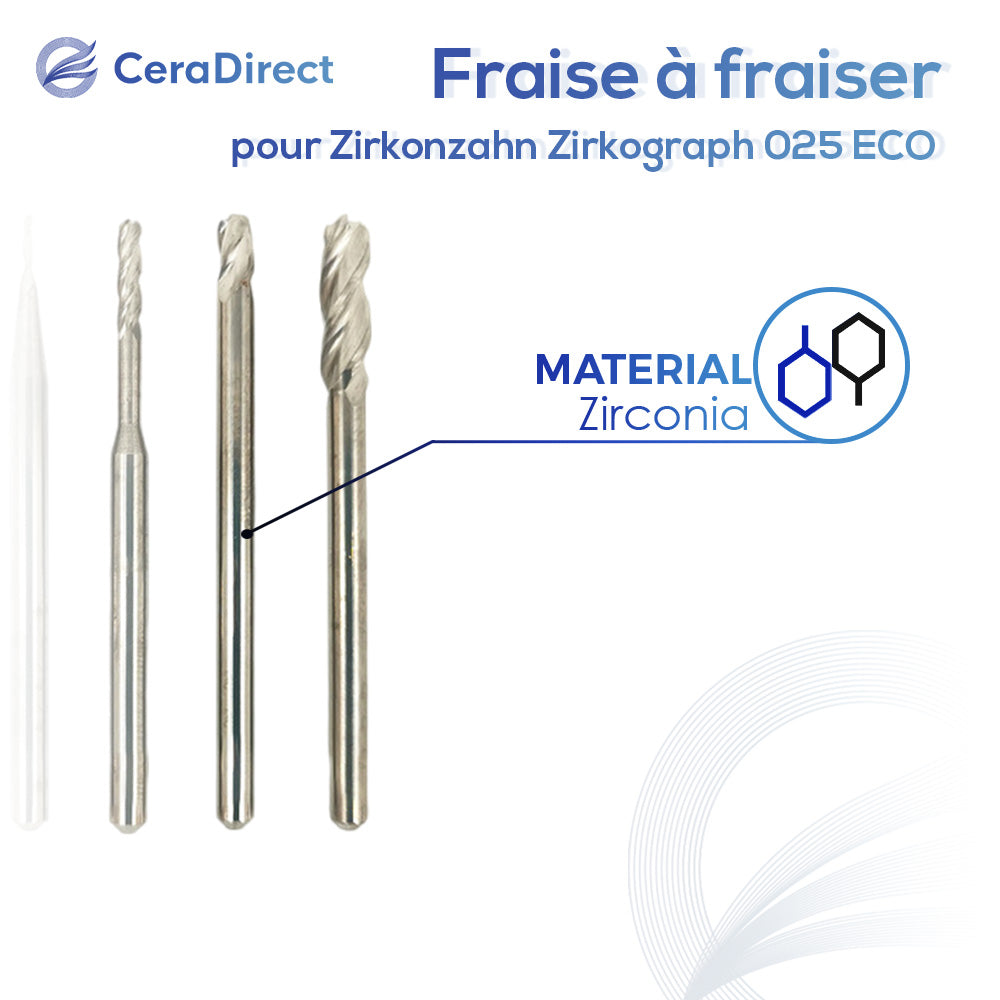 Fraise à fraiser—Zirkonzahn (Zirkograph 025 ECO) Machine de fraisage