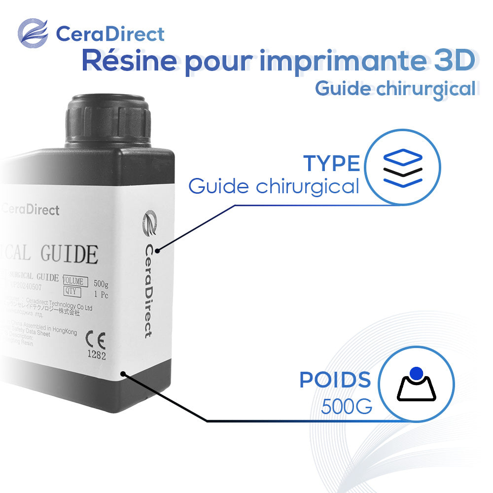 Résine de Guide Chirurgical pour Imprimante 3D (500g)